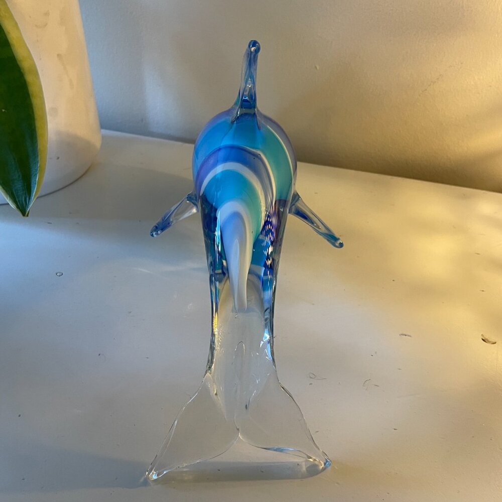 Glass Dolphin Paperweight - Picture 4 of 5